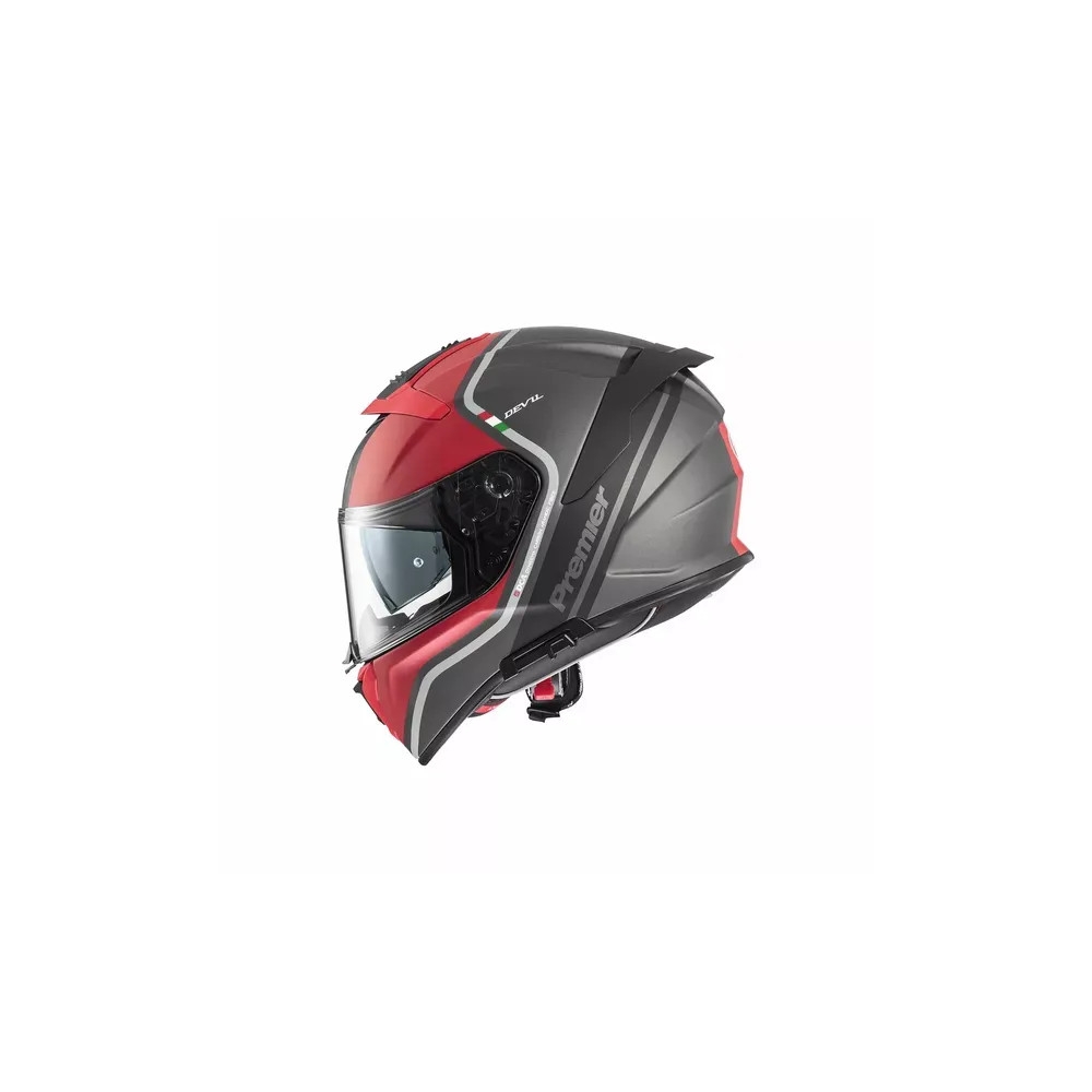 Casco Devil PH — M, integral, Gris brillo
